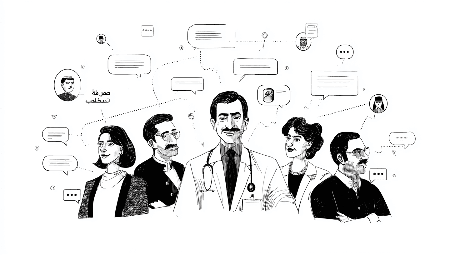 Arabic Concierge & Multilingual CX grayscale magnified