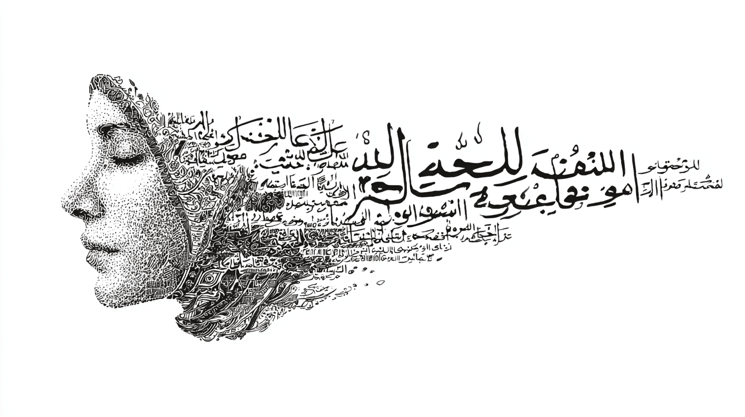 Arabic RAG & Grounding grayscale magnified