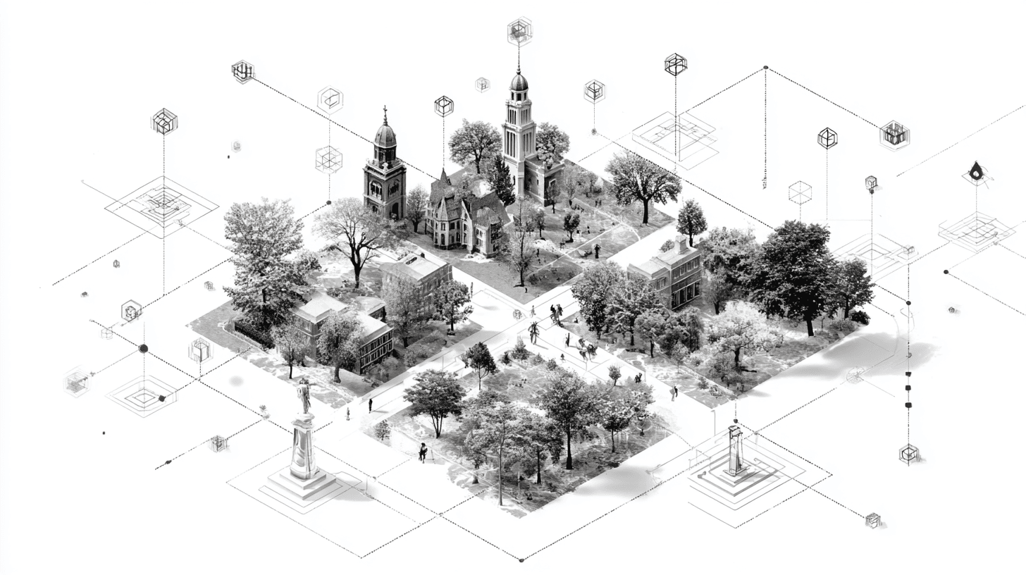 Civic & Humanitarian Intelligence grayscale magnified