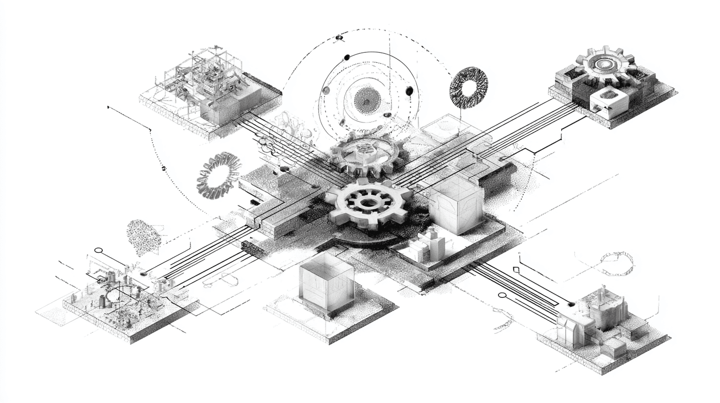 Intelligent Process Automation grayscale magnified
